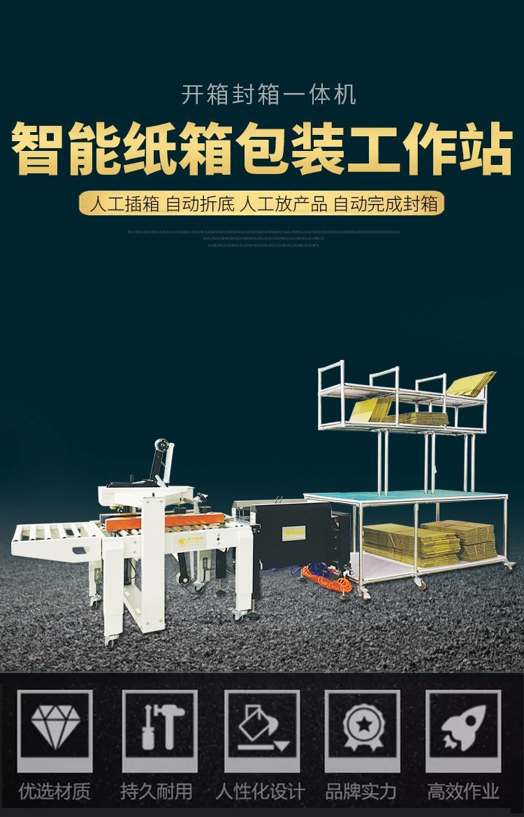 跋涉智能SmartK03工廠倉庫紙箱包裝開箱封箱一體機 電商全自動包裝的效率革命